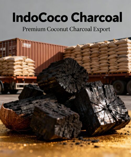 Coconut shell charcoal Indonesia supplier IndoCocoCharcoal coconut shells to charcoal