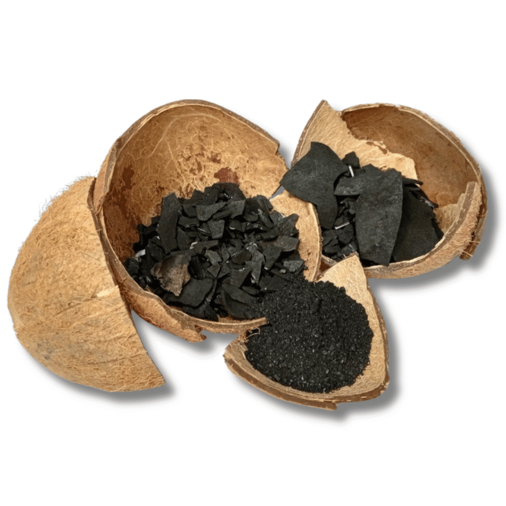 Warehouse of premium Indonesian coconut shell charcoal ready for export