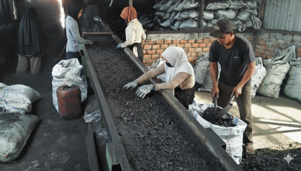 Coconut shell charcoal Indonesia supplier IndoCocoCharcoal quality and production process